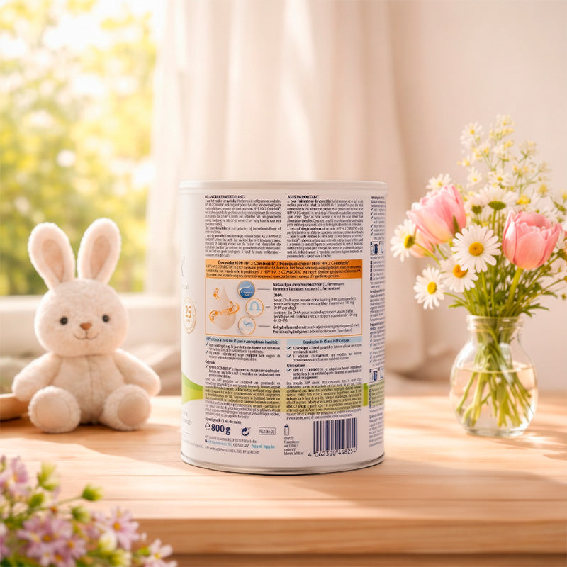 HiPP Dutch HA Stage 2 Hypoallergenic Follow On Formula 800g Back of Can