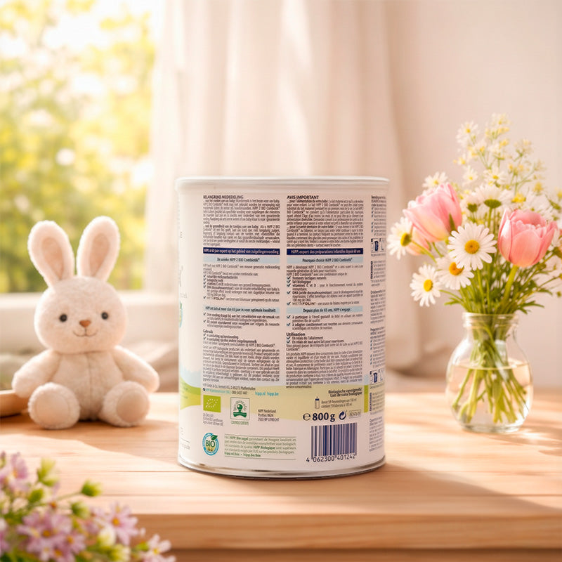 HiPP Dutch Combiotic Stage 2 Follow On Formula 800g Back of Can