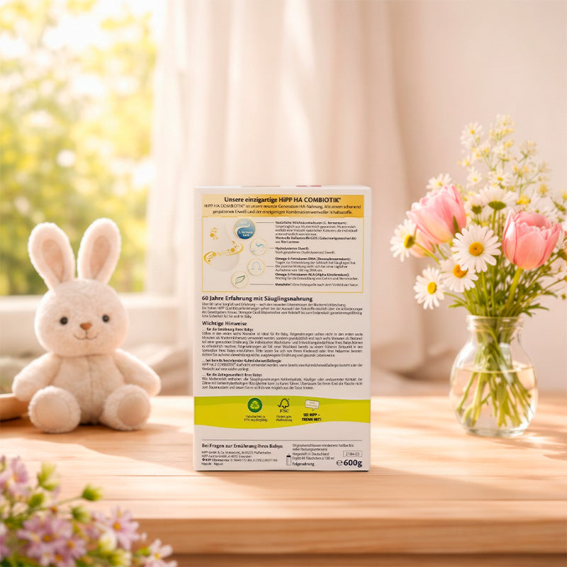 HiPP HA Stage 2 Hypoallergenic Follow On Formula 600g Back of Box