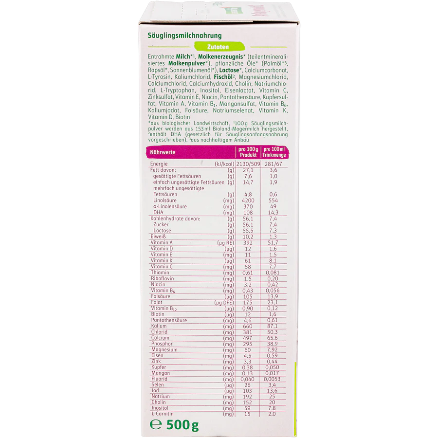 Lebenswert Stage 1 Bio Organic Formula pack